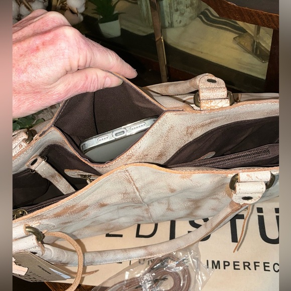 NWT Bed Stu Leather Rockaway Shoulder Crossbody Bag Tote Nectar Lux MSPR $345 - Picture 9 of 16